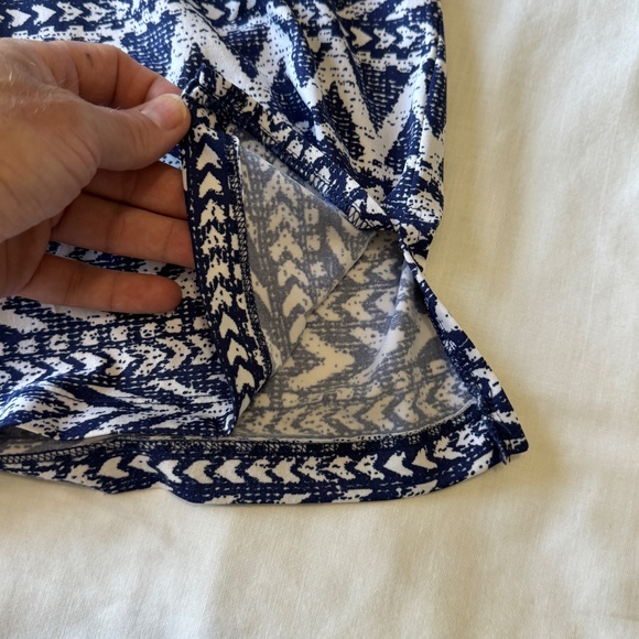 Women's‎ Aztec Pull On Lightweight Wide Leg Palazzo Pants Blue/White Festival - Picture 8 of 11